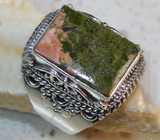 Перстень с унакитом Серебро 925