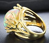 Кольцо с кристаллическим эфиопским опалом