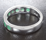 Прелестное серебряное кольцо с изумрудами Серебро 925