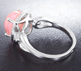 Замечательное серебряное кольцо с перуанским розовым опалом Серебро 925