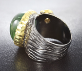 Серебряное кольцо с рутиловым пренитом и кристаллическим эфиопским опалом Серебро 925