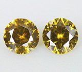 Серьги с кварцем с включением эпидота, топазами и уральскими топазолитами