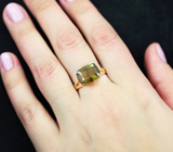 Золотое кольцо с крупным андалузитом 5,01 карата Золото