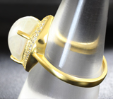 Нежное серебряное кольцо с лунным камнем Серебро 925