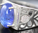 Стильное серебряное кольцо с танзанитом Серебро 925