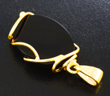 Золотой кулон с опаловой камеей на ониксе 6,43 карата Золото