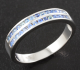 Серебряное кольцо с сапфирами бриллиантовой огранки Серебро 925