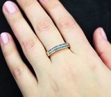 Серебряное кольцо с сапфирами бриллиантовой огранки Серебро 925