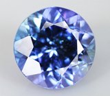 Кольцо с танзанитами и лейкосапфирами