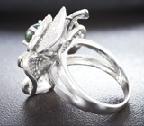 Шикарное серебряное кольцо с кристаллическим черным опалом Серебро 925