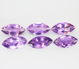 Набор из 6 аметистов 16,02 карата 