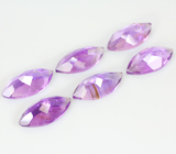 Набор из 6 аметистов 16,02 карата 