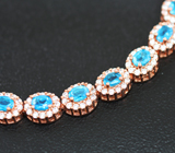 Изящный серебряный браслет с «неоновыми» апатитами Серебро 925