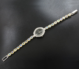 Часы на серебряном браслете с ограненными эфиопскими опалами Серебро 925