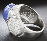 Эффектное серебряное кольцо с крупным танзанитом Серебро 925