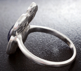 Серебряное кольцо cо звездчатым сапфиром 2,6 карата Серебро 925