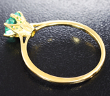 Золотое кольцо с чистейшим ярким уральским изумрудом 0,78 карата Золото