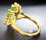 Золотое кольцо с уральским изумрудом 2,74 карата и бриллиантами Золото