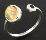 Оригинальное серебряное кольцо с кристаллическим эфиопским опалом Серебро 925