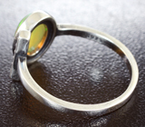 Чудесное серебряное кольцо с кристаллическим эфиопским опалом Серебро 925