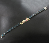 Серебряный браслет с насыщенно-синими топазами Серебро 925