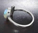 Изящное серебряное кольцо с кристаллическим эфиопским опалом Серебро 925