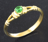 Золотое кольцо с уральским демантоидом 0,21 карата Золото
