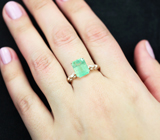 Золотое кольцо с уральским изумрудом 2,79 карата и бриллиантами Золото