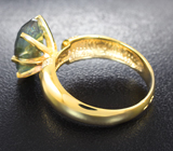 Золотое кольцо с крупным уральским александритом 4,63 карата и бриллиантами Золото
