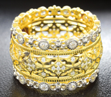Ажурное серебряное кольцо с родолитом Серебро 925