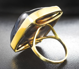 Золотое массивное кольцо с друзой черного агата 59,26 карата Золото