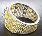 Стильное серебряное кольцо с танзанитом Серебро 925