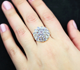 Превосходное серебряное кольцо с танзанитами Серебро 925