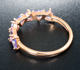 Изящное серебряное кольцо с танзанитами Серебро 925