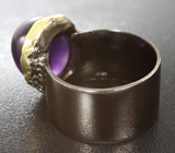 Серебряное кольцо со сливовым аметистом Серебро 925
