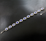Элегантный серебряный браслет с танзанитами Серебро 925