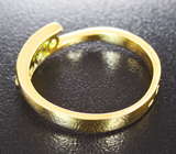 Золотое кольцо с топовыми уральскими демантоидами гранатами 0,45 карата Золото