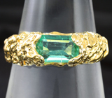 Золотое кольцо с уральским изумрудом 1,38 карата Золото