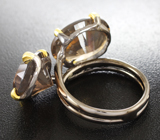 Серебряное кольцо с дымчатым кварцем 17+ карат Серебро 925