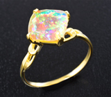 Золотое кольцо с ограненным эфиопским опалом 2,36 карата Золото
