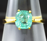 Золотое кольцо с уральским изумрудом 1,78 карата Золото