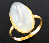 Золотое кольцо с лунным камнем с эффектом кошачьего глаза 13,97 карата Золото