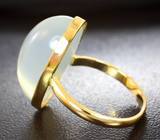 Золотое кольцо с лунным камнем с эффектом кошачьего глаза 13,97 карата Золото