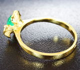 Золотое кольцо с уральским изумрудом 0,81 карата без облагораживания Золото