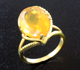 Золотое кольцо с ограненным бразильским опалом 4,93 карата Золото