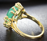 Золотое кольцо с уральским изумрудом 5,8 карата Золото