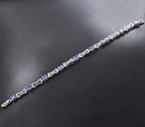 Оригинальный серебряный браслет с танзанитами Серебро 925