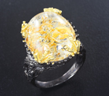 Серебряное кольцо с «призрачным» кварцем
