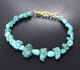 Золотой браслет с мексиканской бирюзой 41,25 карата Золото