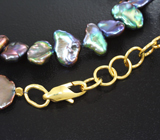 Ожерелье из чешуйчатого жемчуга 96.45 карата с золотой застежкой! Титановый люстр